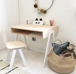 In2wood Silla Para Niños De 6 A 10 Anos - Blanco - ^ Escritorios, Mesas Y Sillas