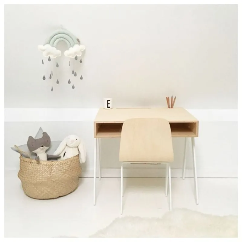 In2wood Silla Para Niños De 6 A 10 Anos - Blanco - ^ Escritorios, Mesas Y Sillas