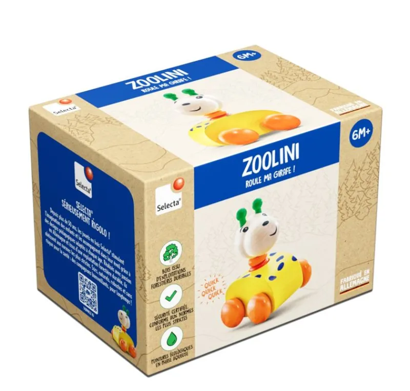 Selecta Sonajero Rodante Jirafa Zoolini - ^ Juguetes Que Tiran Y Empujan