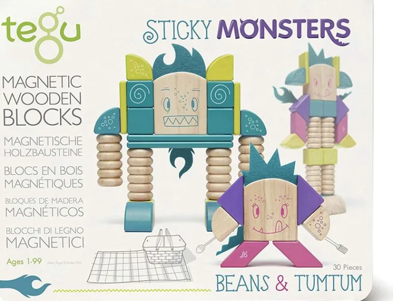 Tegu Sticky Monsters Frijoles Y Tumtum - ^ Imanes, Libros Magnéticos Y Juegos Magnéticos