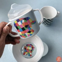 Petit Jour Taza Con Dos Asas Y Pico Extraible Azul Elmer - ^ Una Mesa