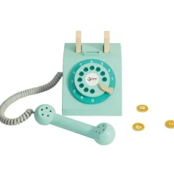 Classic World Telefono Vintage De Madera - ^ Juguetes Para El Aprendizaje Temprano Y La Motricidad