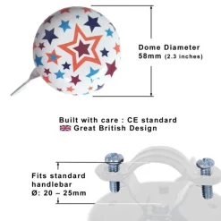 Kiddimoto Timbre De Bicicleta Estrellas - ^ Cascos Y Guantes