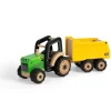 Bigjigs Toys Tractor Y Remolque De Madera - ^ Grúas, Tractores, Aviones...