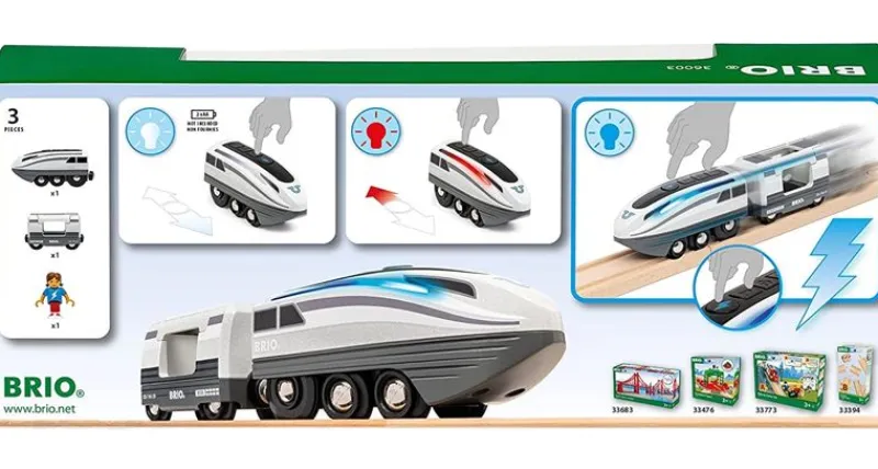 Brio Tren Grey Turbo^ Locomotoras, Vagones Y Trenes Brio