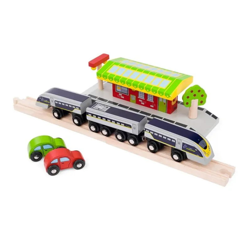Bigjigs Toys Tren Eurostar E320 - ^ Locomotoras, Vagones Y Trenes Brio