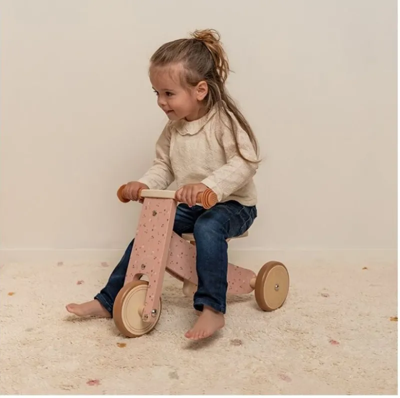 Little Dutch Triciclo De Madera Rosa - ^ Draisiennes Y Bicicletas De Madera