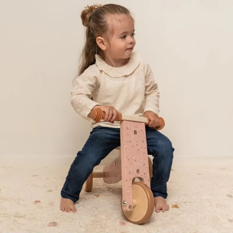Little Dutch Triciclo De Madera Rosa - ^ Draisiennes Y Bicicletas De Madera