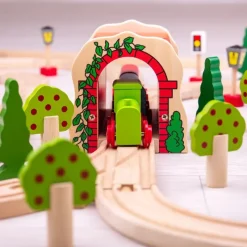 Bigjigs Toys Tunel Ladrillos Rojos - ^ Estaciones De Ferrocarril, Puentes Y Edificios De La Brio
