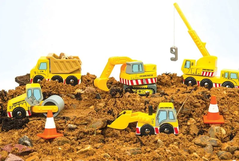 Le Toy Van Vehiculos De Construcción - ^ Grúas, Tractores, Aviones...