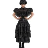 Chaks Vestido De Gala Negro Wednesday Addams 140Cm - ^Nino Disfraces