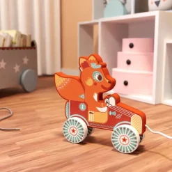Ulysse Zorro De Madera Para Pasear - ^ Juguetes Que Tiran Y Empujan